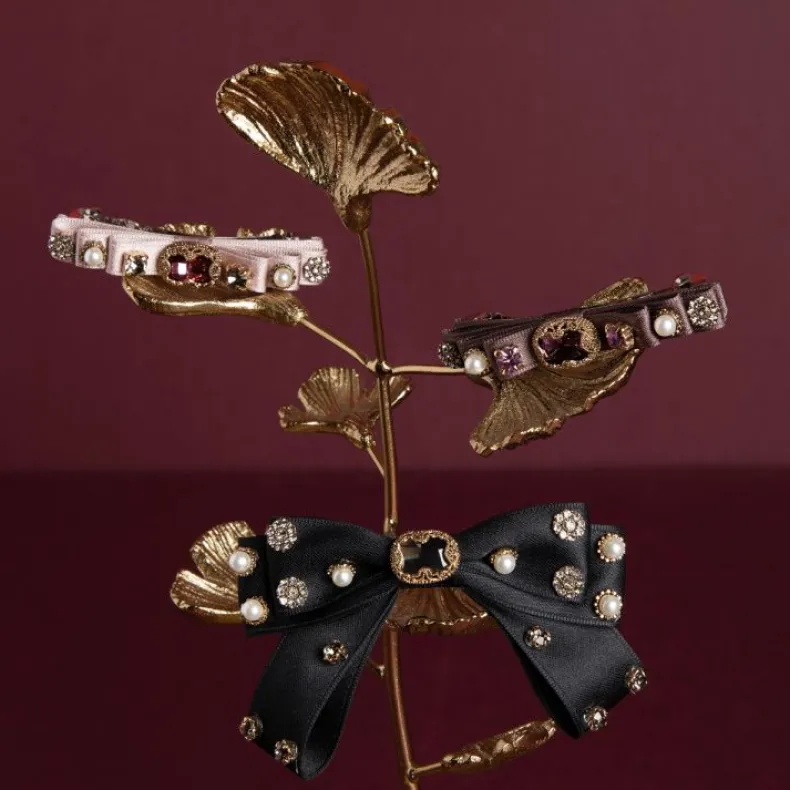 Jewel Encrusted Dark Mauve Hairclip