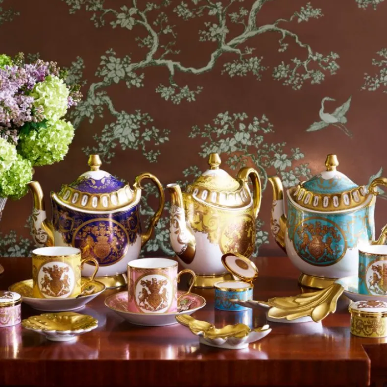 Lustre Pastel Coffee Cup And Saucer Set