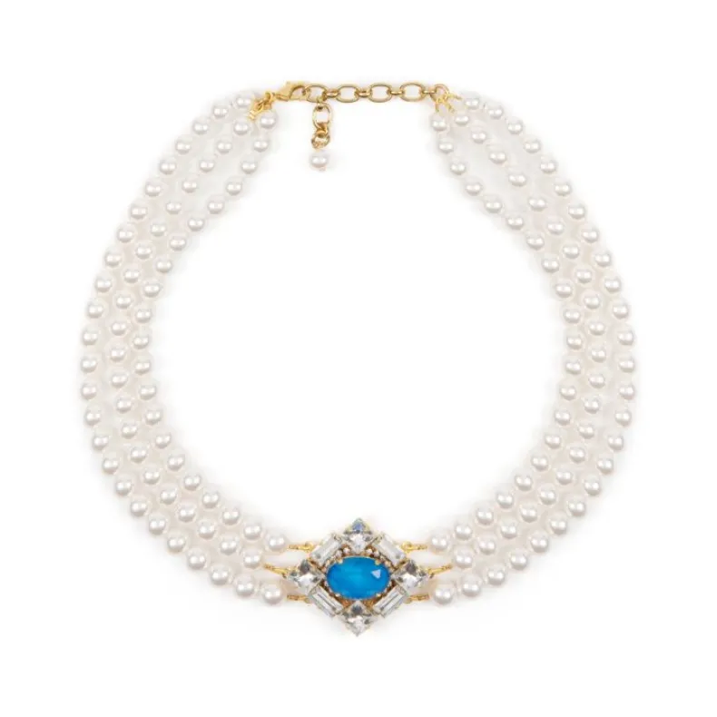 Vicki Sarge Triple Strand Pearl Necklace